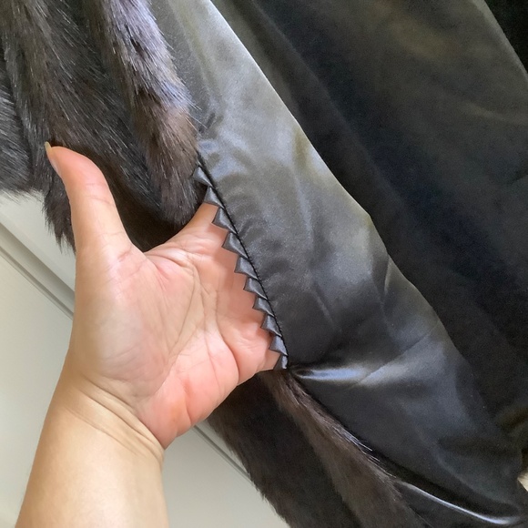 G.I.L.I. Faux Mink Short Sleeve Vest Coffee Bean SZ 14 - Picture 6 of 16